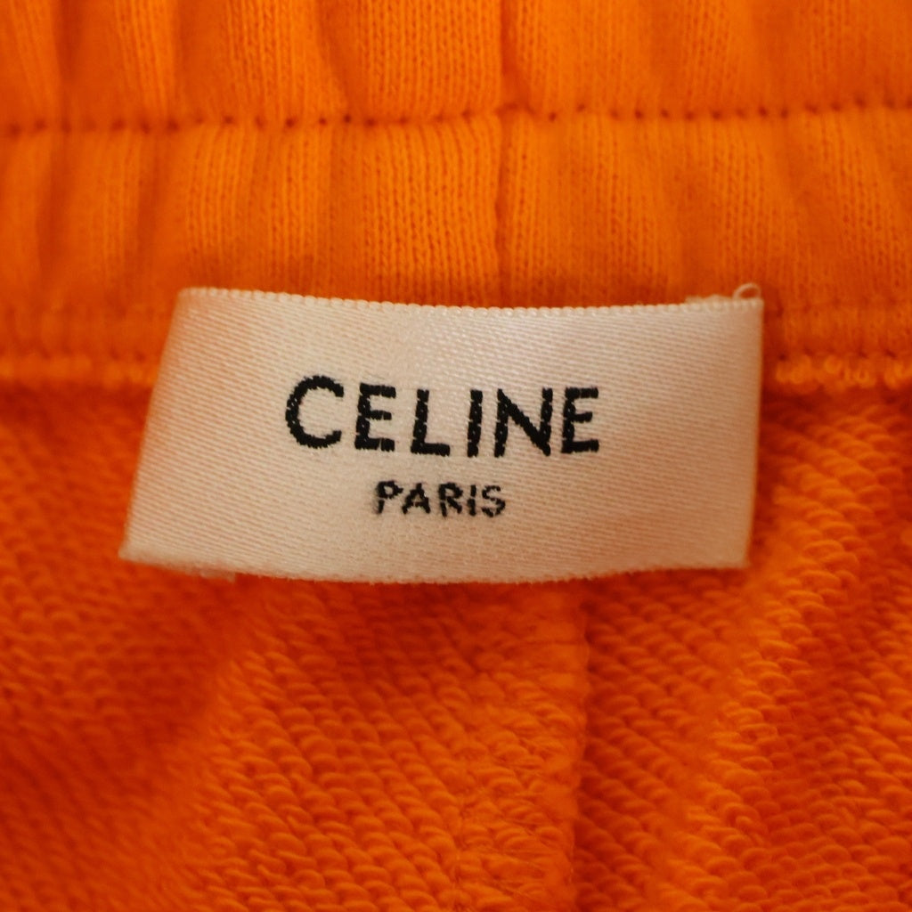 CELINE(セリーヌ) LOOSE COTTON JOGGER SWEAT PANTS 2Z056052H フロントロゴプリント スウェットジョガーパンツ オレンジ