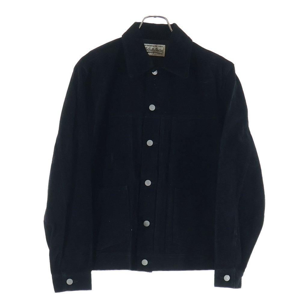 WACKO MARIA(ワコマリア) SUEDE LEATHER TRUCKER JACKET スエードレザー トラッカージャケット ブラック