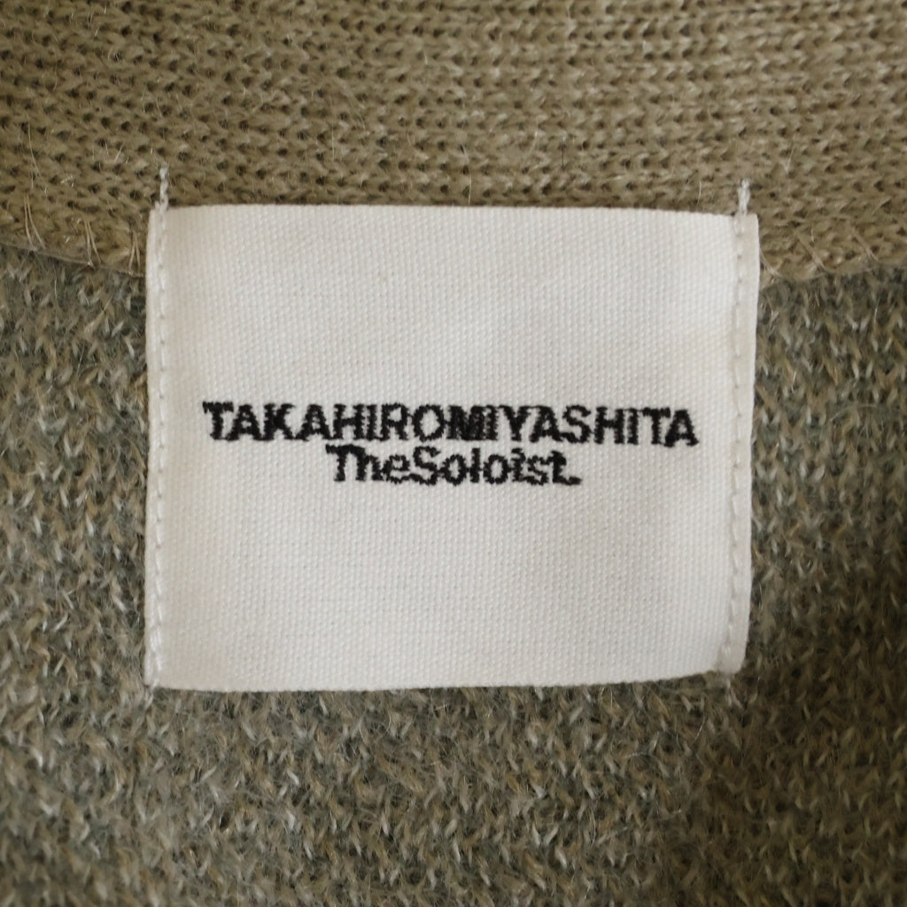 TAKAHIROMIYASHITA The SoloIst.(タカヒロミヤシタザソロイスト) KURT CARDIGAN 0021AW25 カート アーガイル カーディガン 長袖ニットセーター ベージュ
