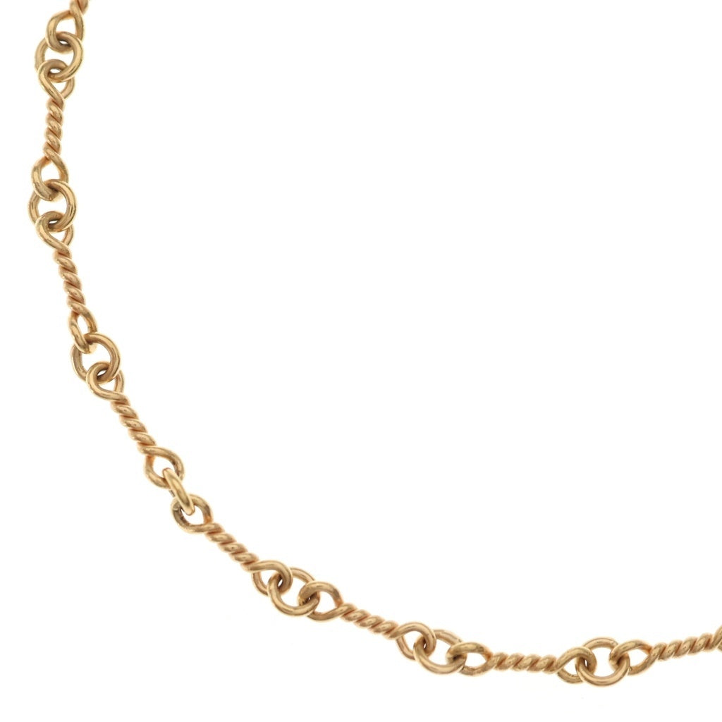 CHROME HEARTS(クロムハーツ) 22K NECKCHAIN T16 ツイストチェーンネックレス 16inch ゴールド BCA013