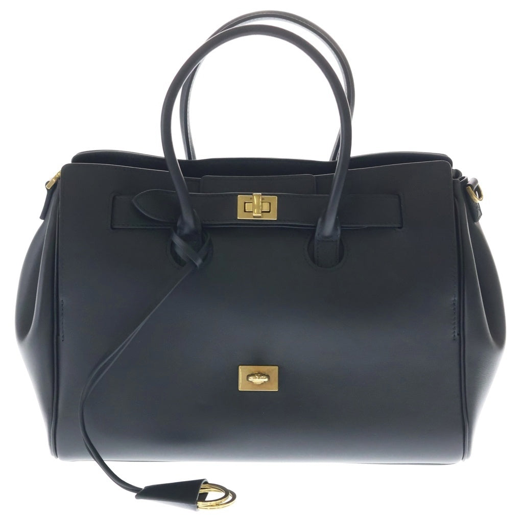 BALENCIAGA(バレンシアガ) BEL AIR キャリーオールバッグ ミディアム スムースレザー ブラック/ゴールド 805481 レディース