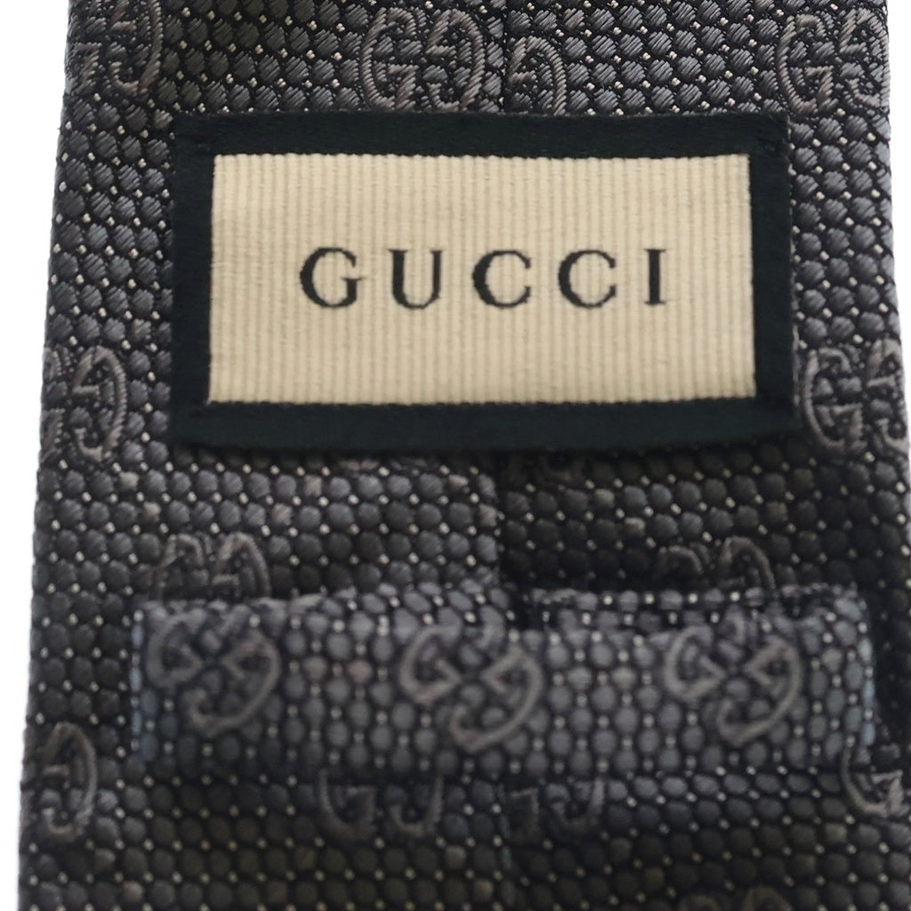 GUCCI(グッチ) DEIENE Silk Jacquard Tie ディエン シルクジャガードタイ ネクタイ 408865 4E002 ダークグレー