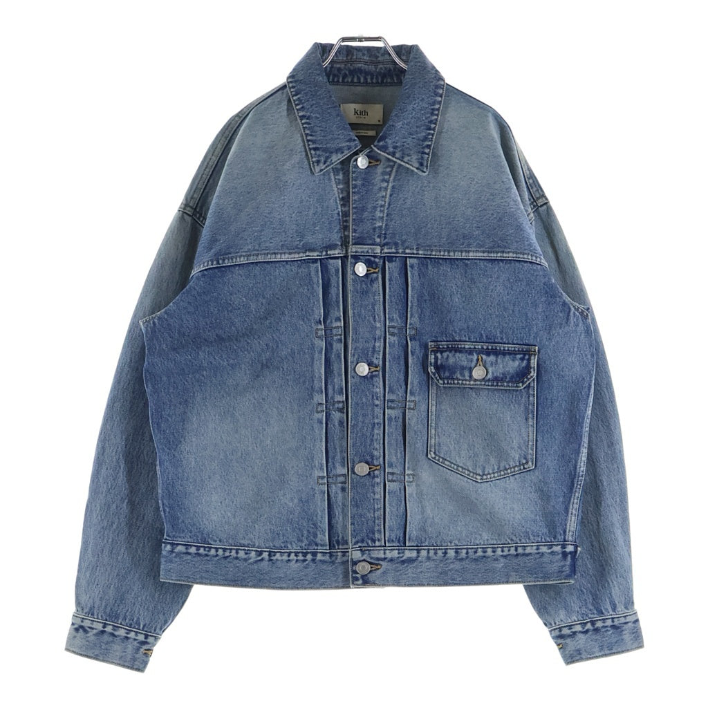 KITH(キス) Alonzo Denim Jacket アロンゾデニムジャケット ウォッシュ加工デニムトラッカージャケット ライトブルー