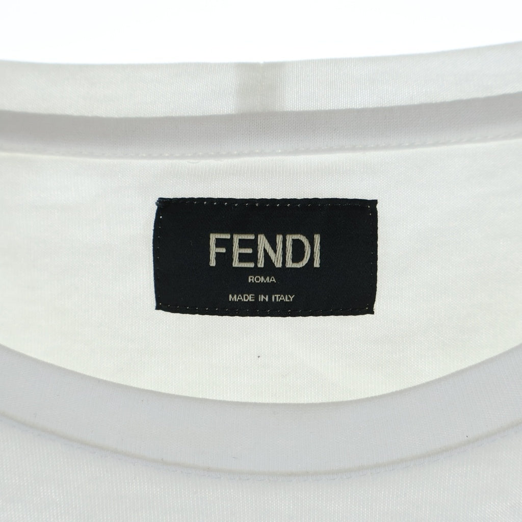 FENDI(フェンディ) Diabolic Eyes ディアボリック アイズフロントロゴデザイン 半袖シャツ カットソー ホワイト FY0894 A87A