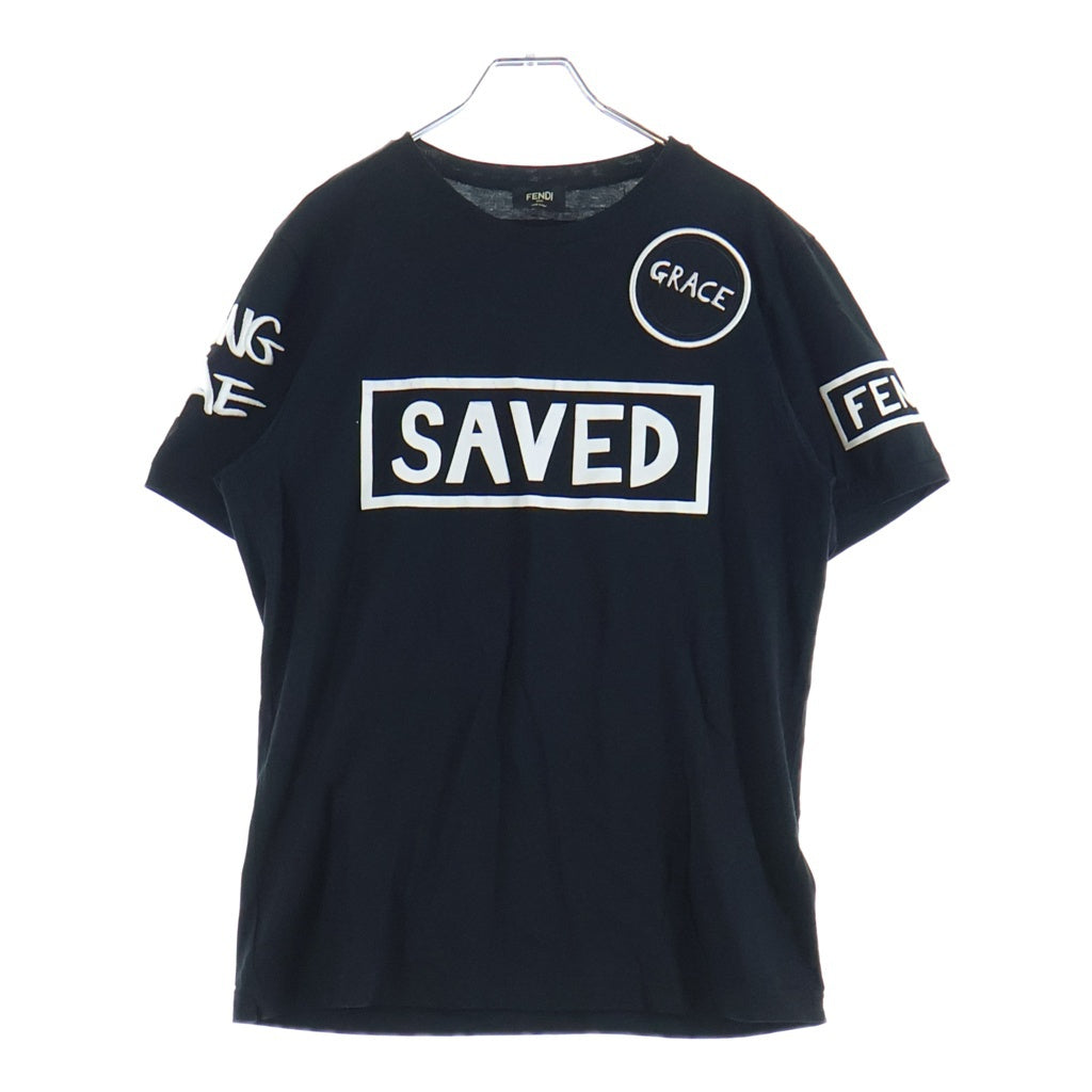 FENDI(フェンディ) 18SS ×SOL ソル 半袖Tシャツ カットソー ブラック FY0626 A0WC