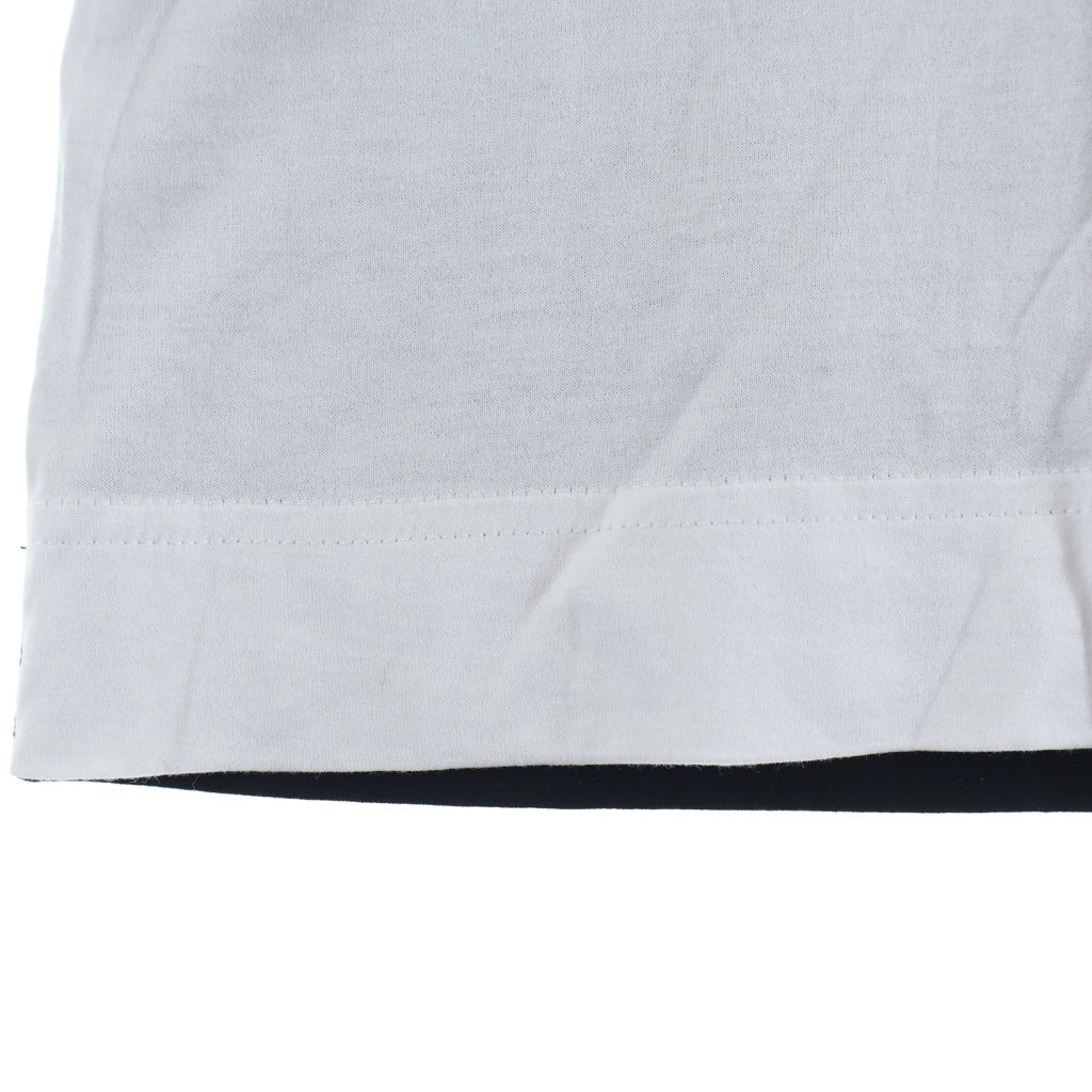FENDI(フェンディ) FREEDOM ロゴプリント ツートン 半袖Tシャツ カットソー ブラック/ホワイト FY0936 A4Q4