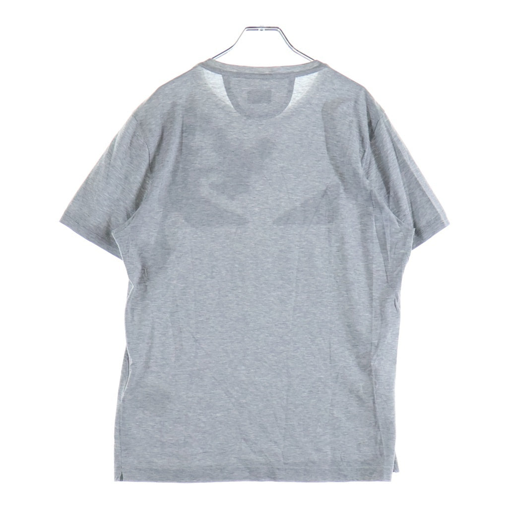 FENDI(フェンディ) Monster Eyes モンスター アイズ レザーパッチ 半袖Tシャツ カットソー グレー FY0626 44K