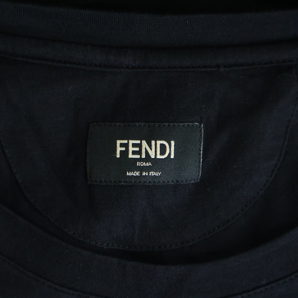 FENDI(フェンディ) FANTASTIC TEE ファンタスティック パッチデザイン 半袖Tシャツ カットソー ブラック FY0682 SJY