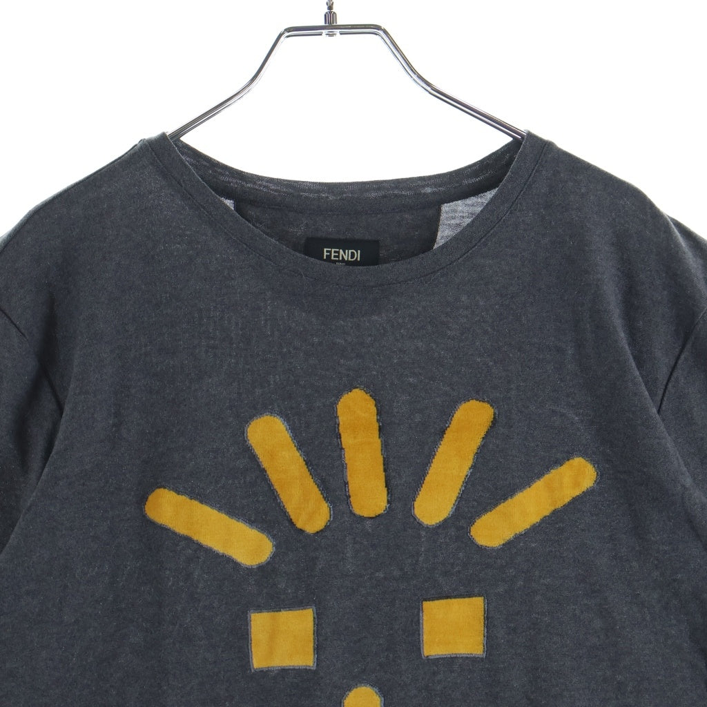 FENDI(フェンディ) Fendi Faces フェンディ フェイス 半袖Tシャツ カットソー グレー FY0626 8CF