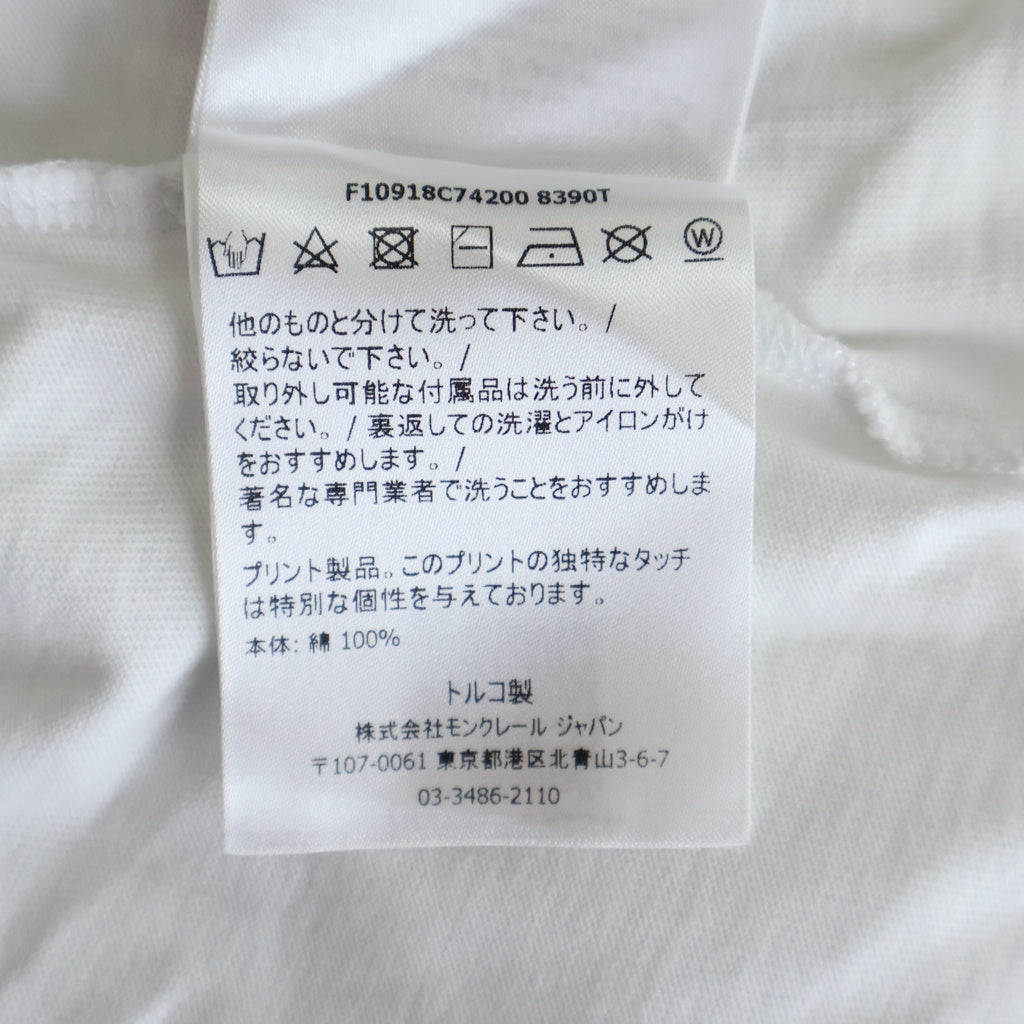 MONCLER(モンクレール) 20SS Maglia T-shirt ロゴワッペンデザイン 半袖Tシャツ カットソー ホワイト F10918C74200 8390T