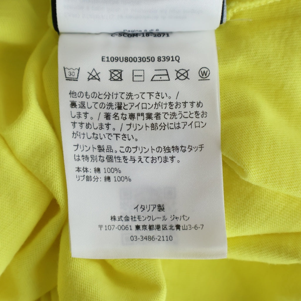 MONCLER(モンクレール) 19SS ×FRAGMENT DESIGN Maglia フラグメント デザイン 半袖Tシャツ カットソー イエロー E109U8003050 8391Q
