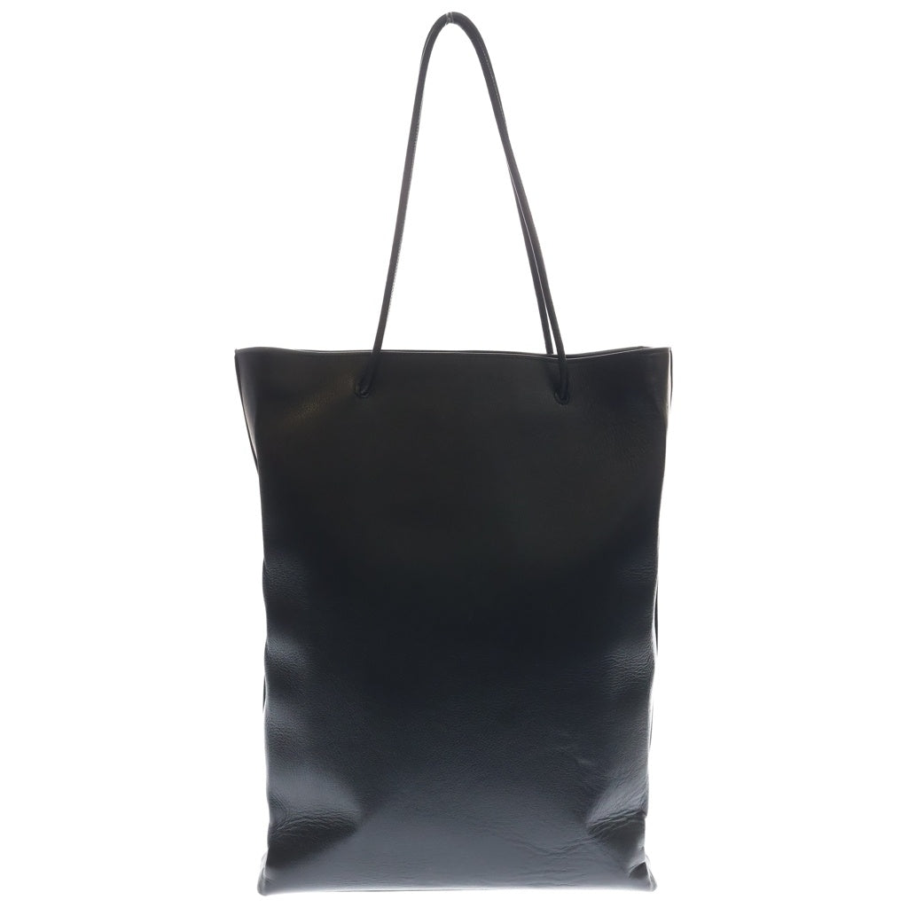 BALENCIAGA(バレンシアガ) North South Leather Shopping Tote Bag Medium ノースサウス レザーショッピングバッグ ミディアム ロゴプリントレザートートバッグ 482545 ブラック