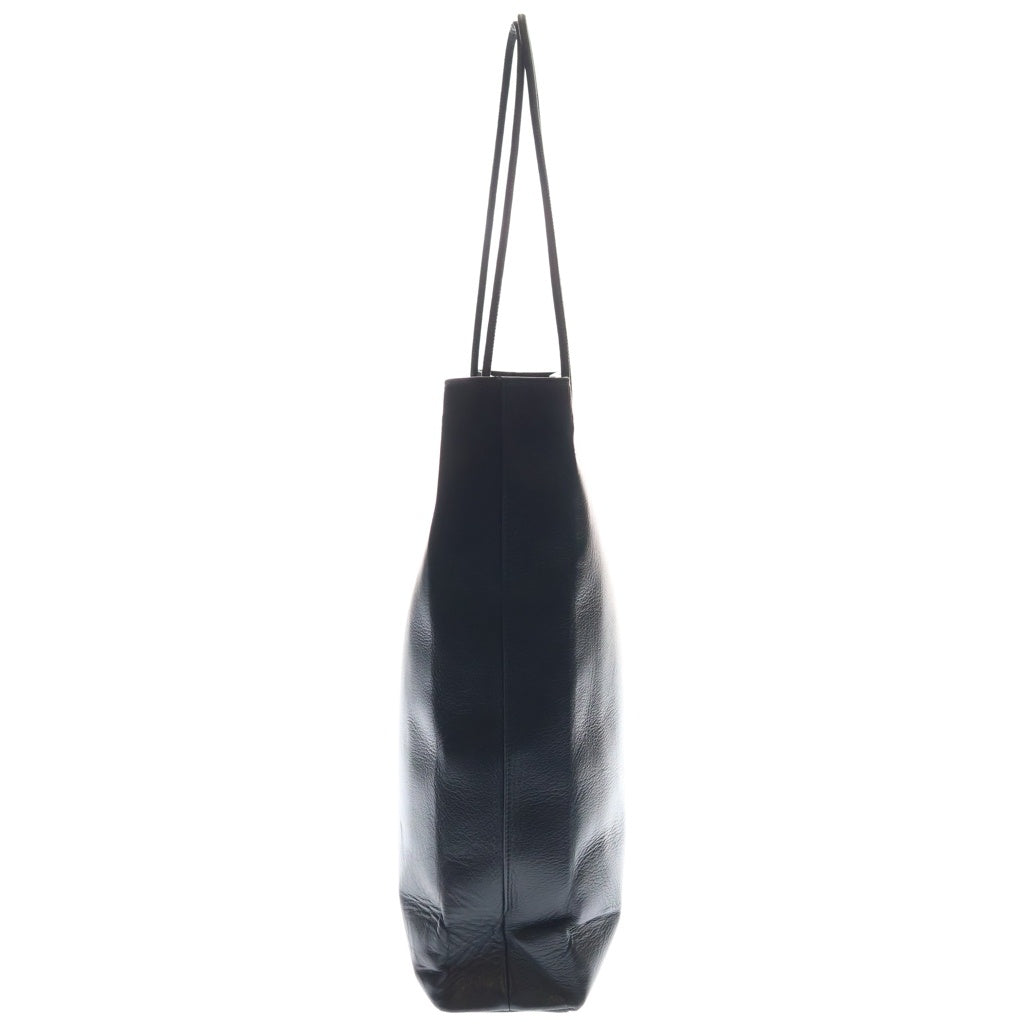 BALENCIAGA(バレンシアガ) North South Leather Shopping Tote Bag Medium ノースサウス レザーショッピングバッグ ミディアム ロゴプリントレザートートバッグ 482545 ブラック