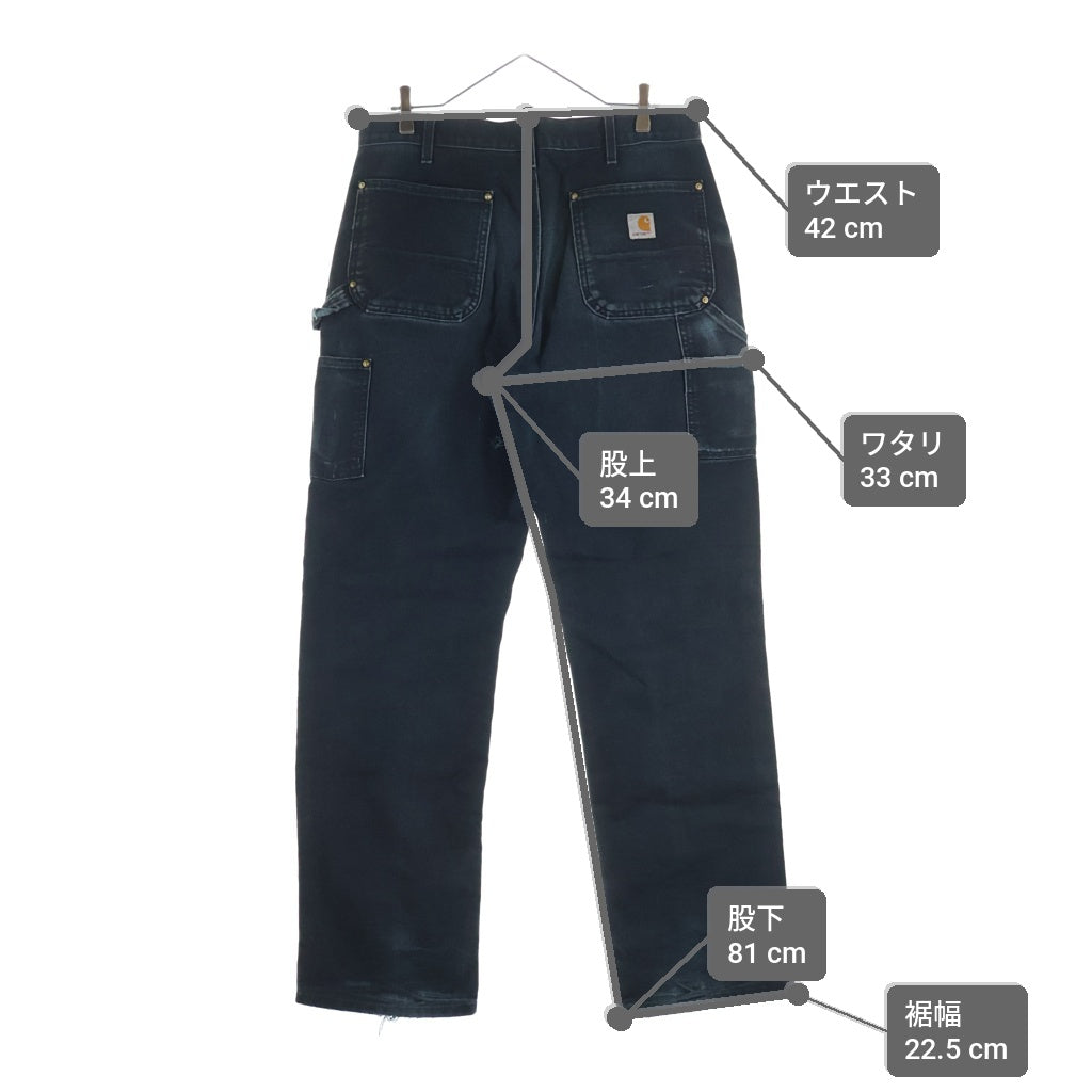 CARHARTT(カーハート) Double Knee Painter Pants Original Loose Fit ダブルニーペインターパンツ オリジナルルーズフィット ワークパンツ ブラック