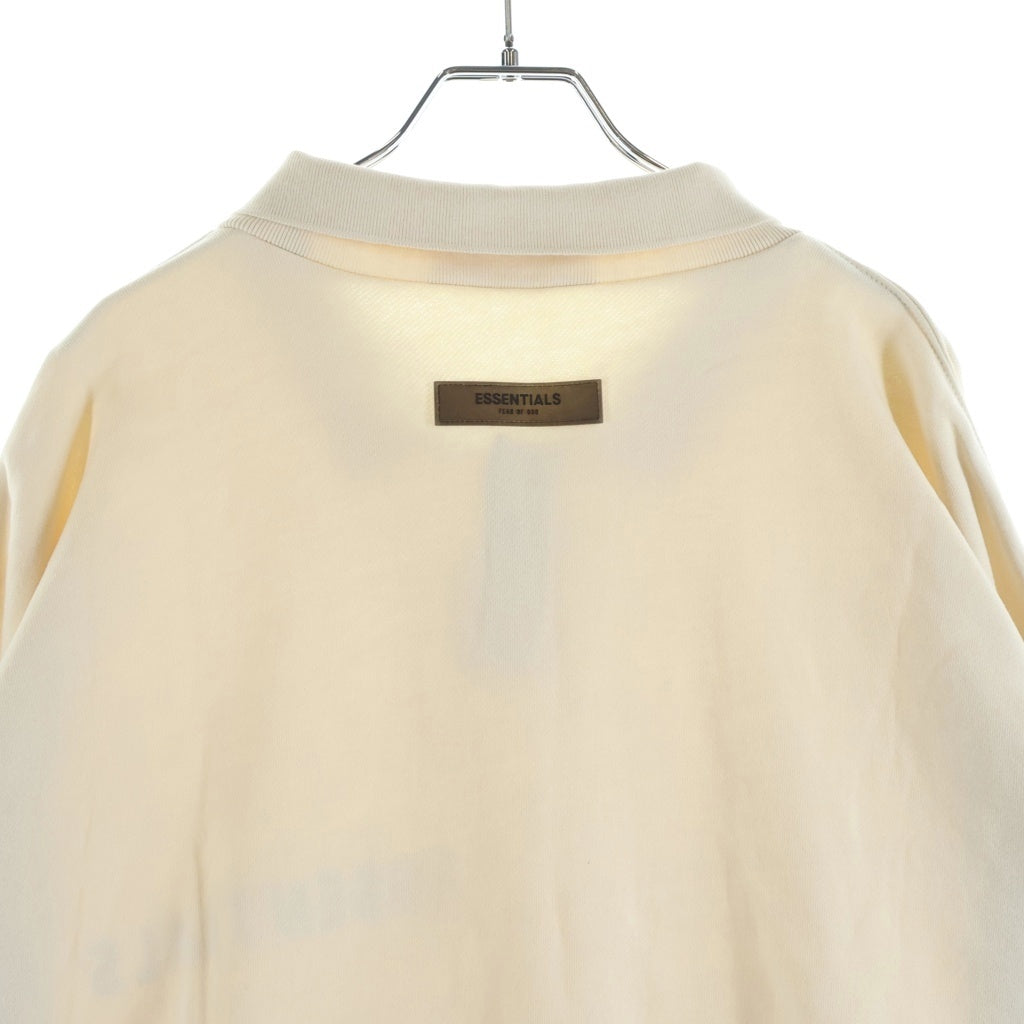 FEAR OF GOD ESSENTIALS(フィアオブゴッド エッセンシャルズ) Rubber Logo L/S Polo Shirts ラバーロゴロングスリーブポロシャツ 長袖ポロシャツ クリーム