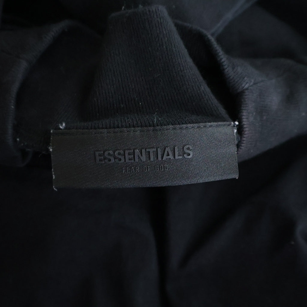 FEAR OF GOD ESSENTIALS(フィアオブゴッド エッセンシャルズ) Rubber Logo Mock Neck L/S T-Shirt ラバーロゴモックネックロングスリーブTシャツ 長袖Tシャツ ブラック