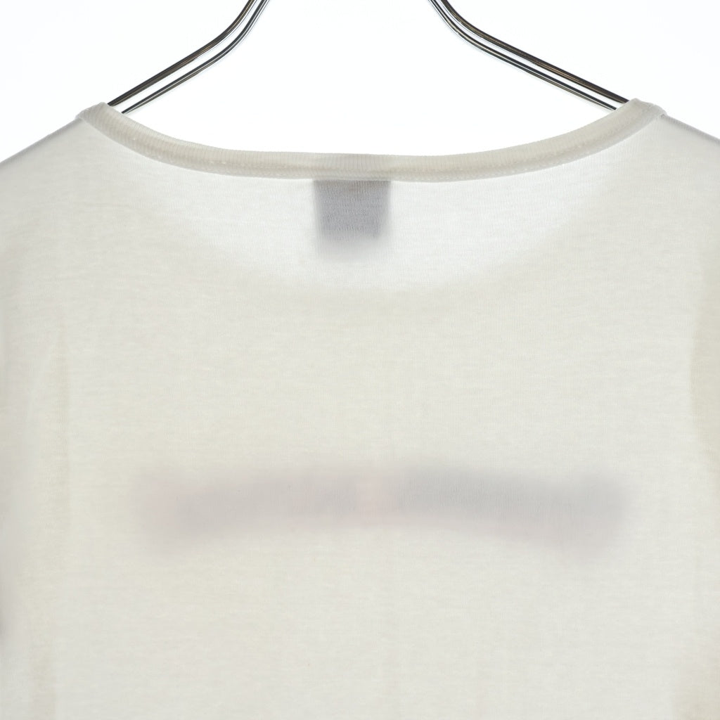 CHROME HEARTS(クロムハーツ) OLD US SCRL S/S TEE オールド星条旗スクロールロゴプリント 半袖Tシャツ レディース ホワイト