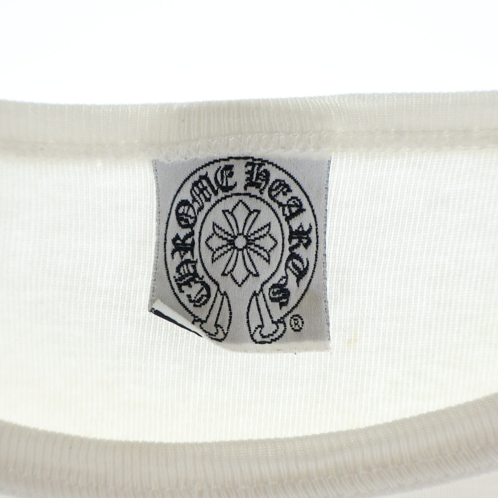 CHROME HEARTS(クロムハーツ) OLD US SCRL S/S TEE オールド星条旗スクロールロゴプリント 半袖Tシャツ レディース ホワイト
