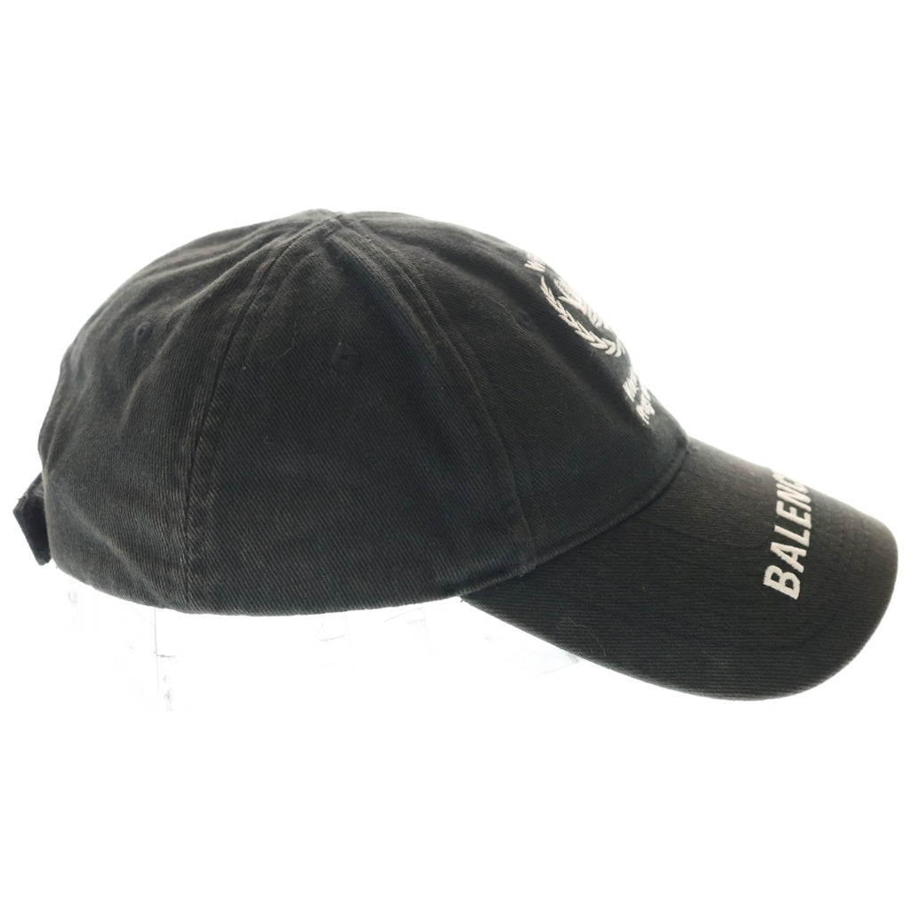 BALENCIAGA(バレンシアガ) WFP World Food Programme Cap ワールドフードプログラム ロゴ刺繍6パネルキャップ 帽子 22092 ブラック