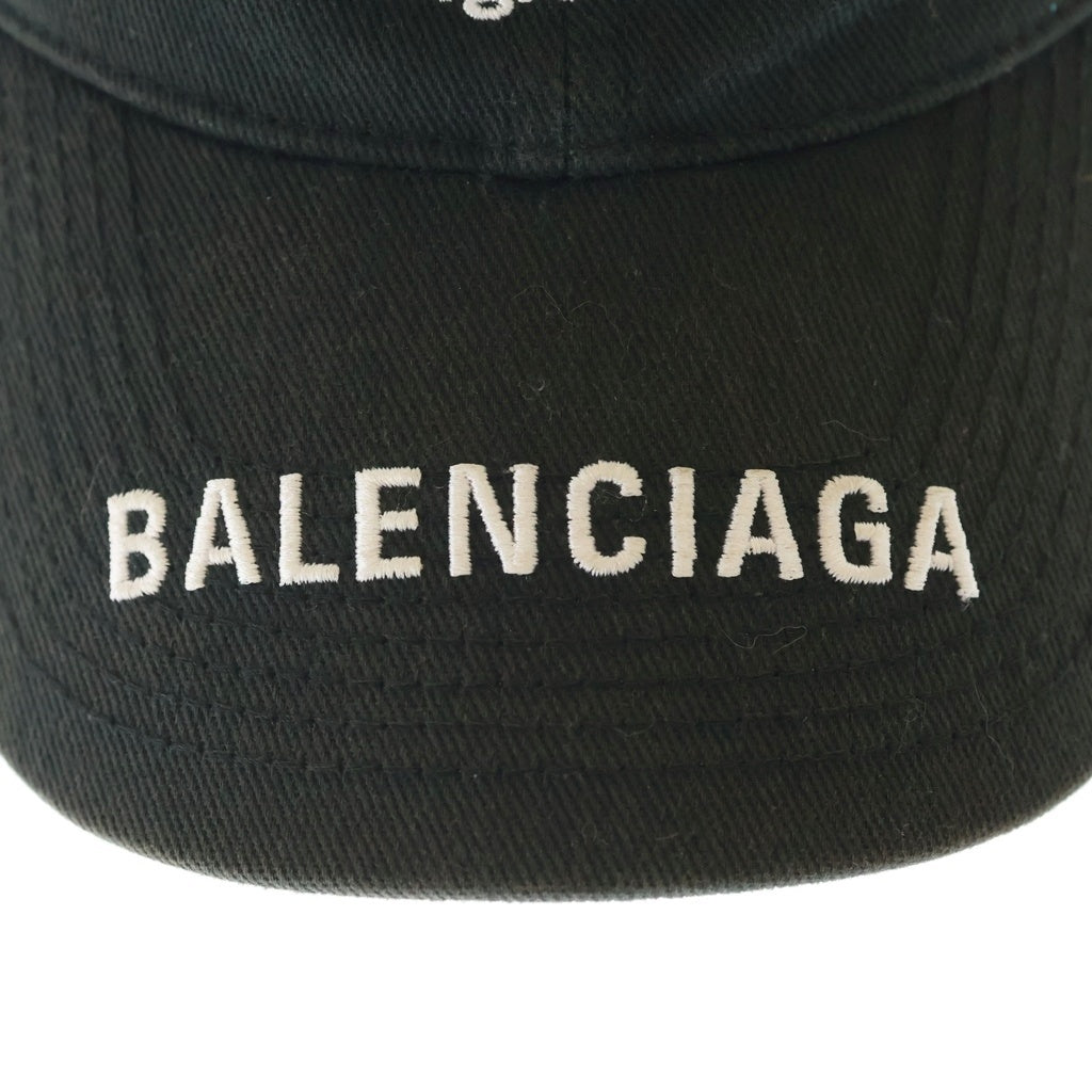 BALENCIAGA(バレンシアガ) WFP World Food Programme Cap ワールドフードプログラム ロゴ刺繍6パネルキャップ 帽子 22092 ブラック
