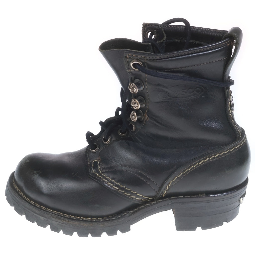 CHROME HEARTS(クロムハーツ) ×WESCO JOBMASTER ウエスコ ジョブマスター レザーブレードレースアップ レザーブーツ ブラック