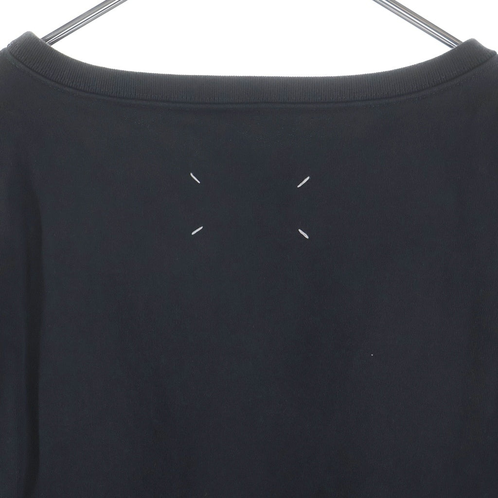 Maison Margiela(メゾンマルジェラ) 22SS ロゴエンブロイダリー スウェット トレーナー ブラック S50GU0188 S25550