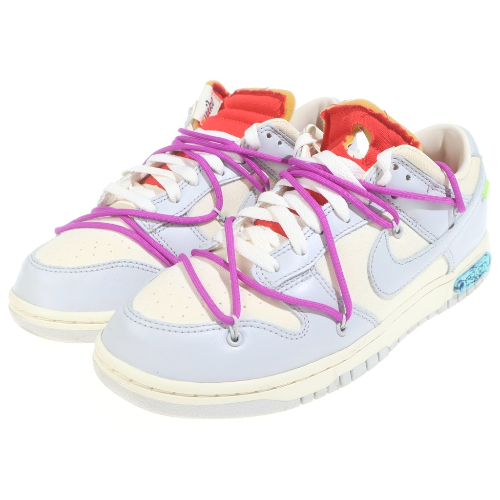 NIKE(ナイキ) ×OFF-WHITE Dunk Low 1 of 50 Lot.45 オフホワイト ダンクロー ローカットスニーカー グレー US9.5/27.5cm DN3577-600