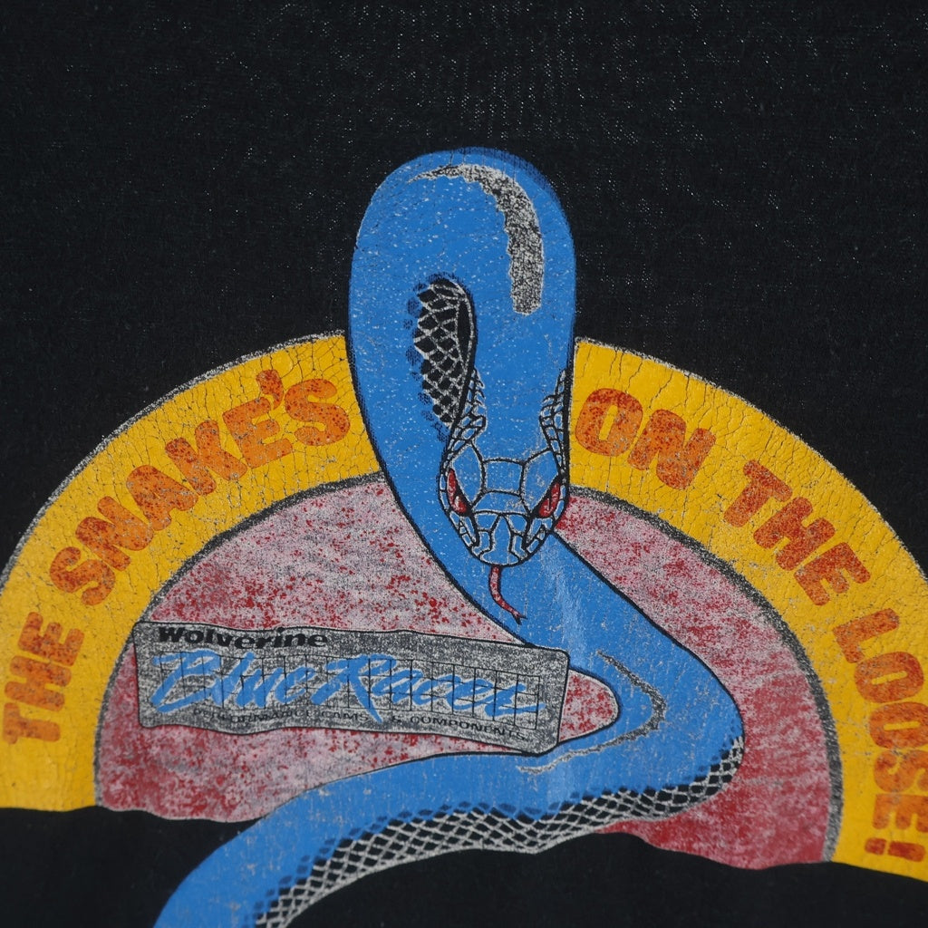 VINTAGE(ヴィンテージ) 90S Vintage The Snakes On The Loose プリント 半袖Tシャツ カットソー ブラック