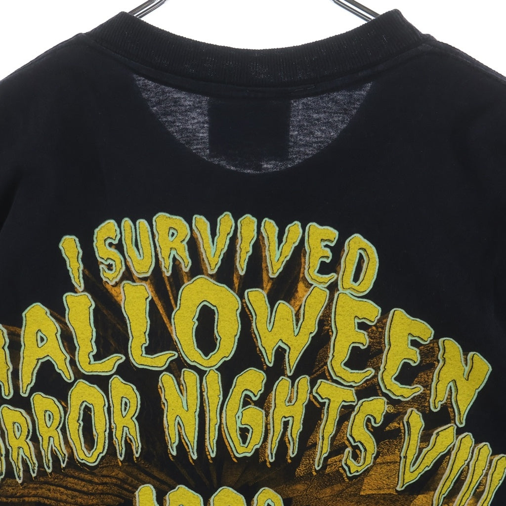 VINTAGE(ヴィンテージ) 90S UNIVERSAL STUDIOS HOLLYWOOD Halloween Horror Night ハリウッド ハロウィン ホラーナイト 半袖Tシャツ カットソー ブラック