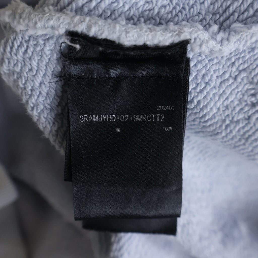 AMIRI(アミリ) 24SS Shotgun Destroyer Zip Up Hoodie ショットガン デストロイヤー ジップアップフーディ パーカー ブルー SRAMJYHD1021SMRCTT2