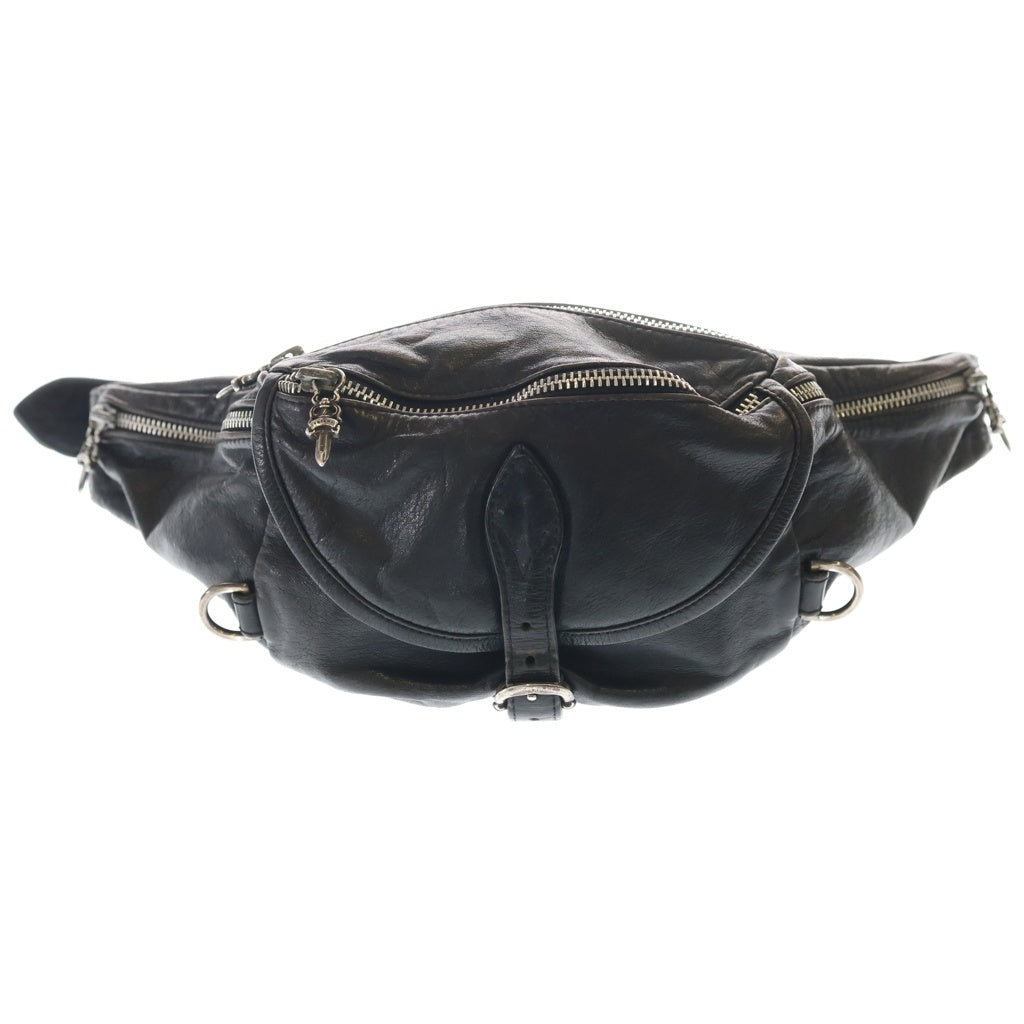 CHROME HEARTS(クロムハーツ) #1 SNAT PACK スナットパック ダガージップ ガンスリンガーベルト レザーウエストバッグ ブラック