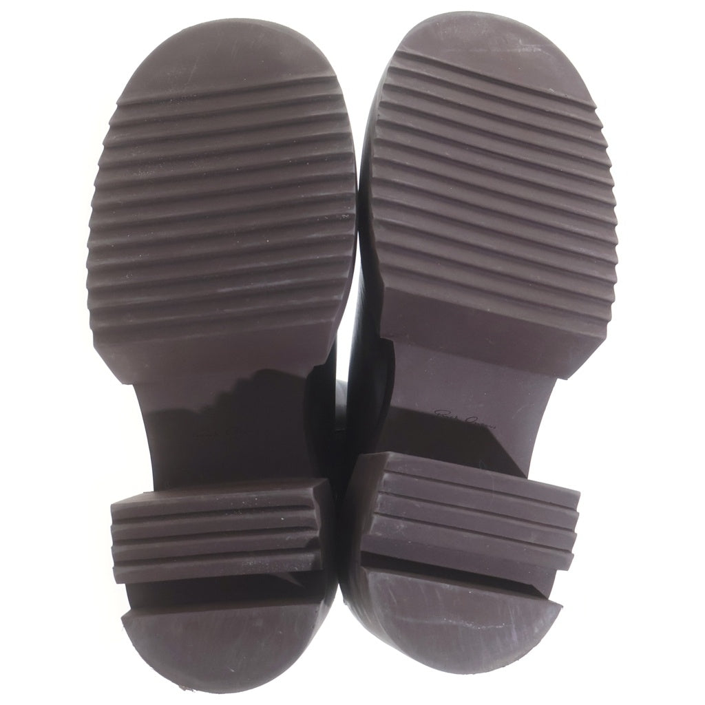 Rick Owens(リックオウエンス) BEATLE BOGUN ビートルボーガン サイドゴア プラットフォーム レザーブーツ 02C7832 ブラウン