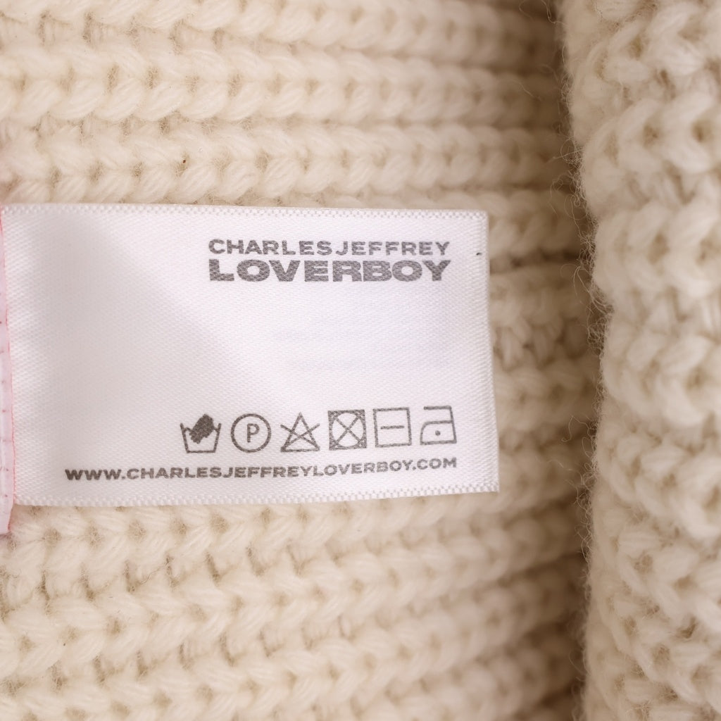 CHARLES JEFFREY LOVERBOY(チャールズジェフリーラバーボーイ) LOVERBOY CHUNKY EARS BEANIE チャンキー イアーズ ビーニー ニット帽 アイボリー レディース