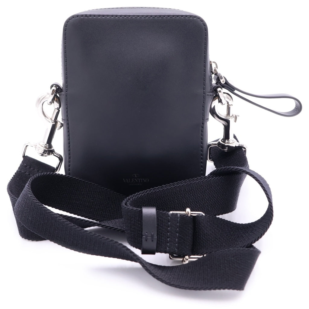 VALENTINO(ヴァレンティノ) Garavani VLTN Leather Crossbody Bag 5Y2B0943 WJW ロゴ レザーショルダーバッグ ブラック 5Y2B0943
