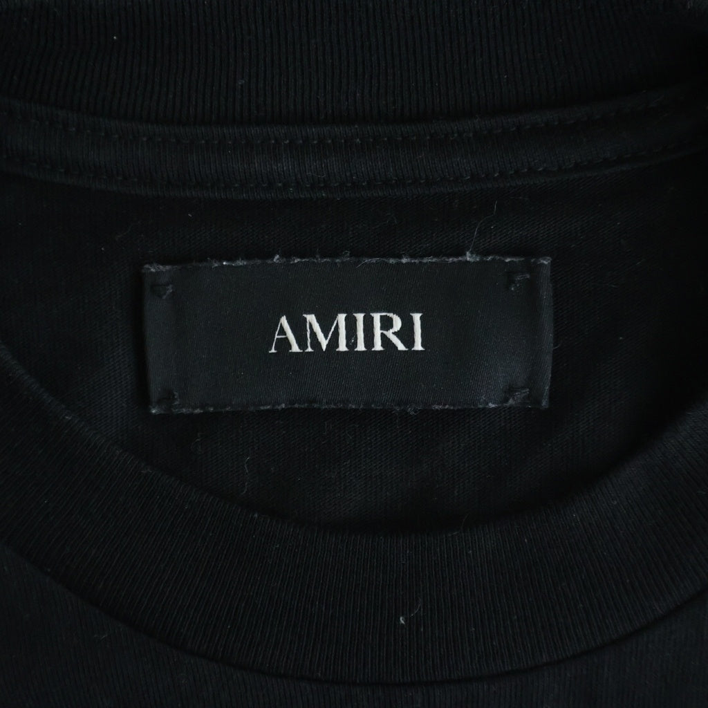 AMIRI(アミリ) BONES STACKED L/S TEE ボーン プリントデザイン 長袖Tシャツ カットソー ブラック SRAMJYTE1076SMRBC09