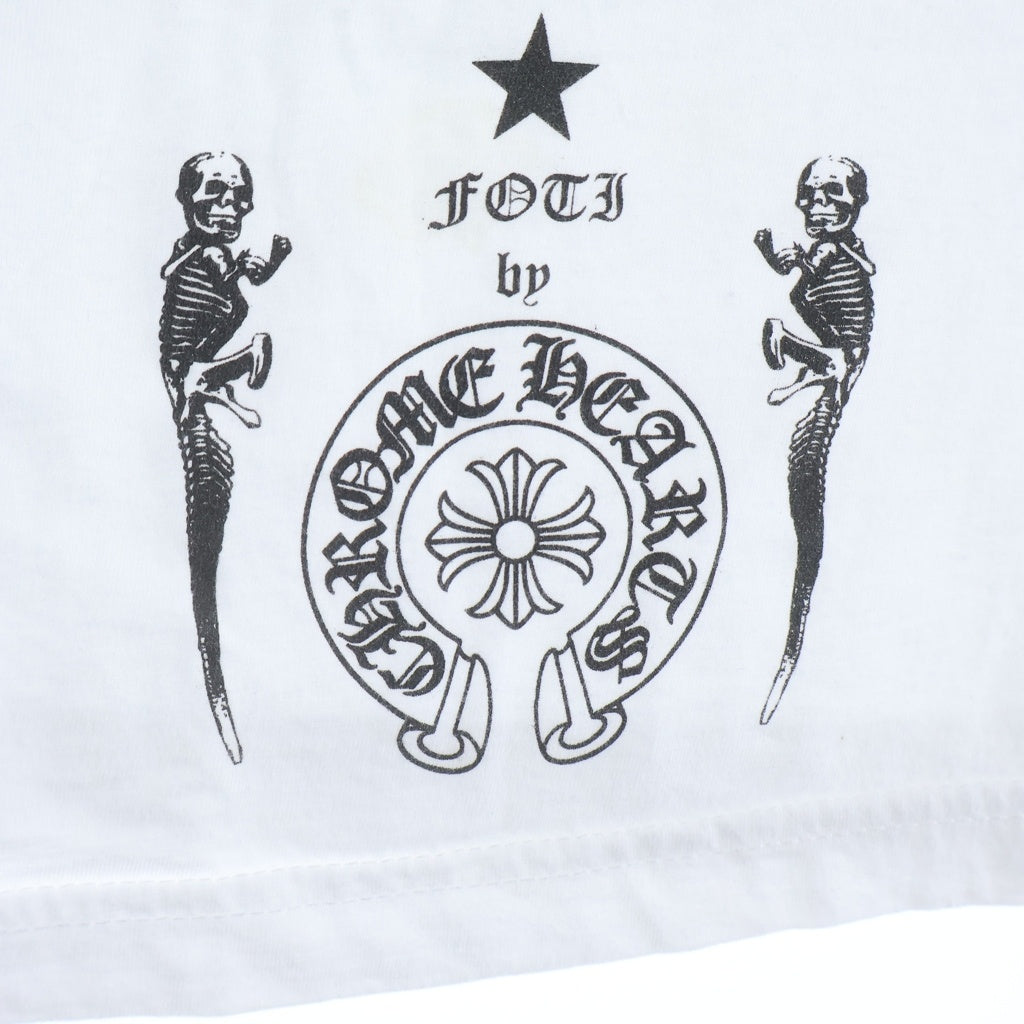 CHROME HEARTS(クロムハーツ) FOTI JARVIS AMERICAN FLAG S/S TEE フォティ ジャービスアメリカンフラッグショートスリーブTシャツ クルーネック半袖Tシャツ ホワイト