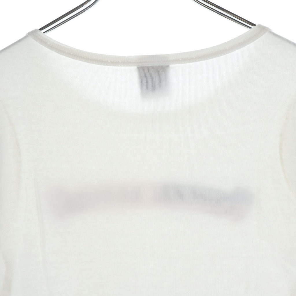 CHROME HEARTS(クロムハーツ) OLD US SCRL S/S TEE オールド星条旗スクロールロゴプリント 半袖Tシャツ レディース ホワイト