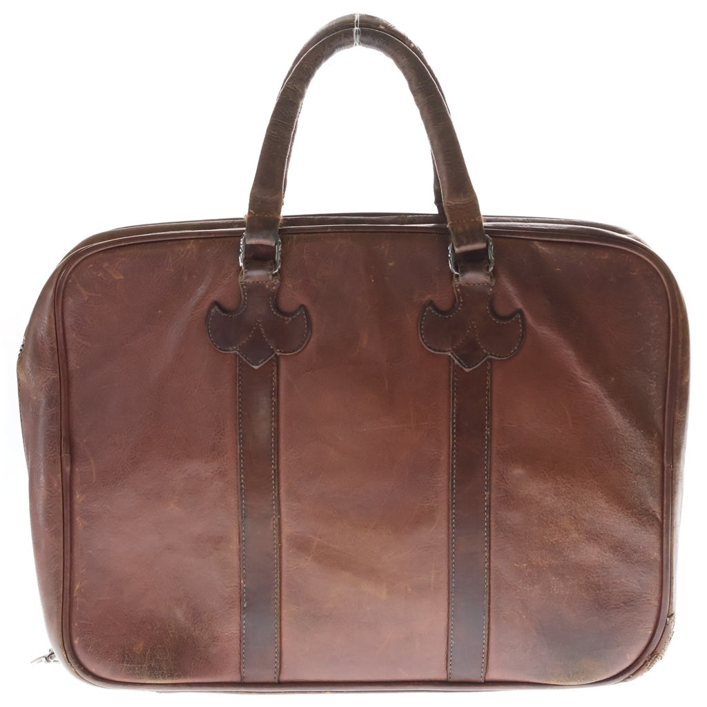 CHROME HEARTS(クロムハーツ) LEATHER BRIEFCASE レザーブリーフケース ダガージップレザーバッグ ブラウン