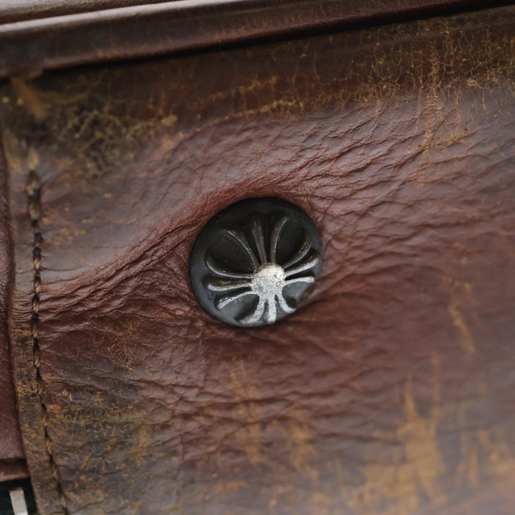 CHROME HEARTS(クロムハーツ) LEATHER BRIEFCASE レザーブリーフケース ダガージップレザーバッグ ブラウン