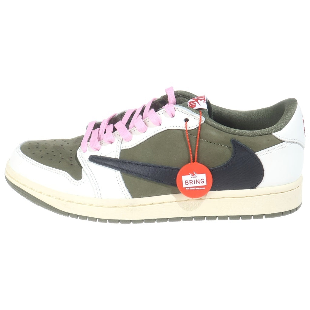 NIKE(ナイキ) ×TRAVIS SCOTT AIR JORDAN 1 LOW OG SP Reverse Olive トラヴィススコット エアジョーダン1 リバースオリーブ ローカットスニーカー US8/26.0cm DM7866-200