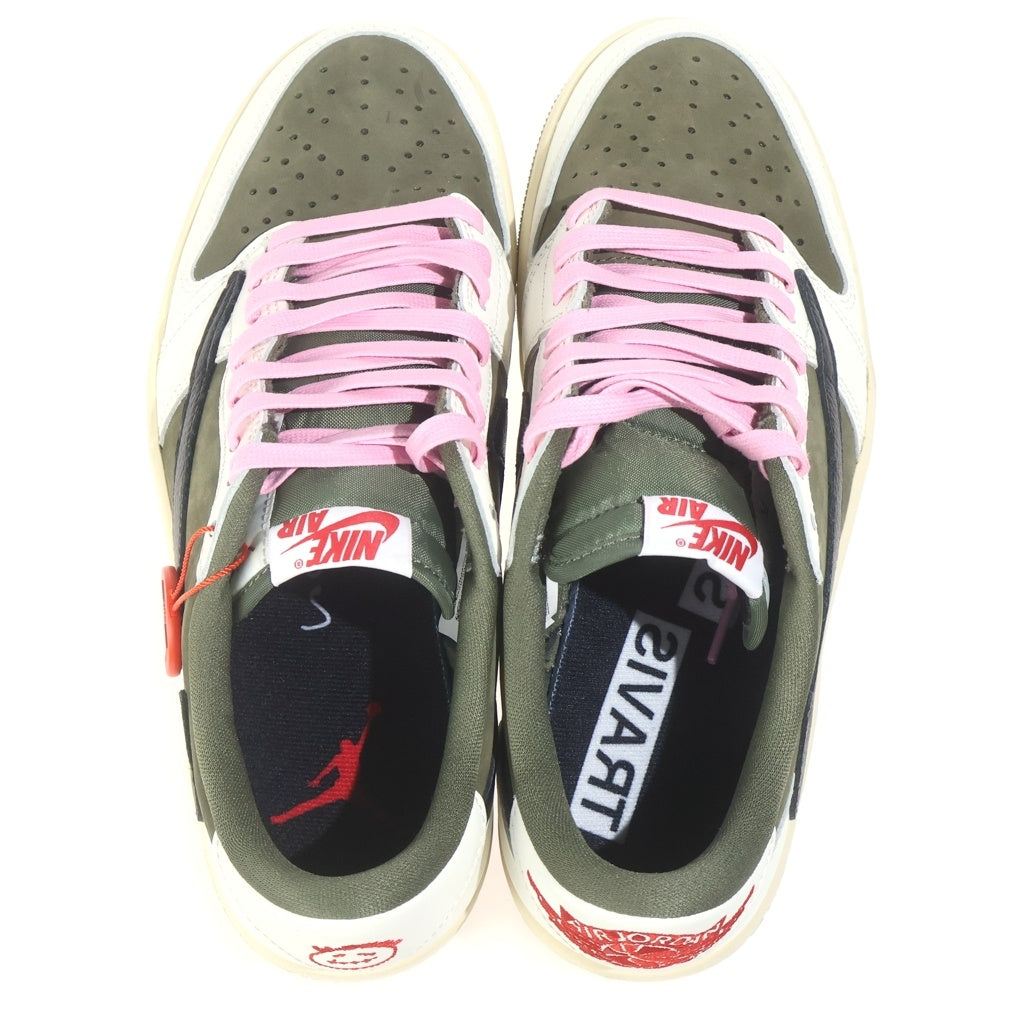 NIKE(ナイキ) ×TRAVIS SCOTT AIR JORDAN 1 LOW OG SP Reverse Olive トラヴィススコット エアジョーダン1 リバースオリーブ ローカットスニーカー US8/26.0cm DM7866-200