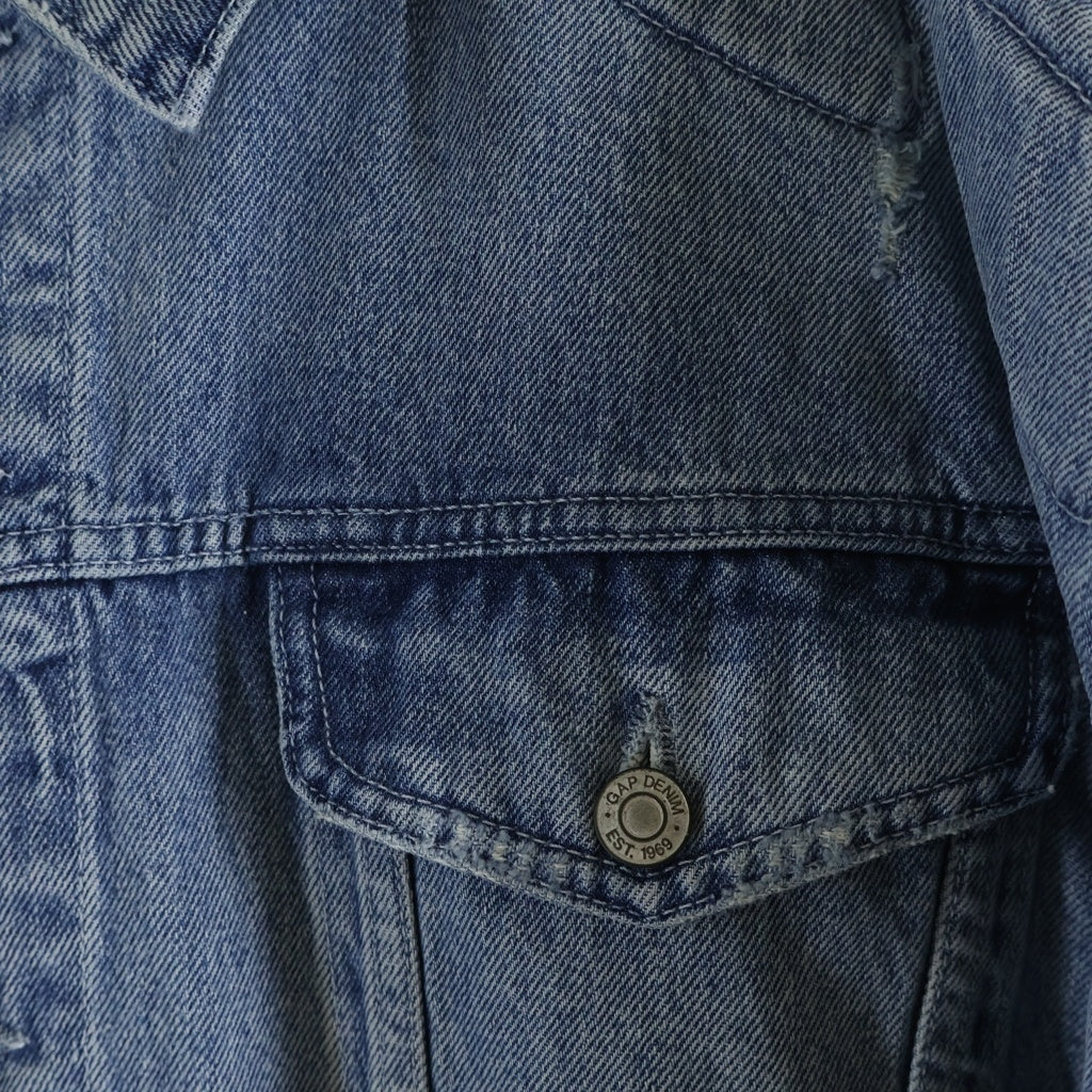 YEEZY GAP(イージーギャップ) PADDED DENIM JACKET ダメージ加工 パデット デニムジャケット インディゴ 472901-00-1