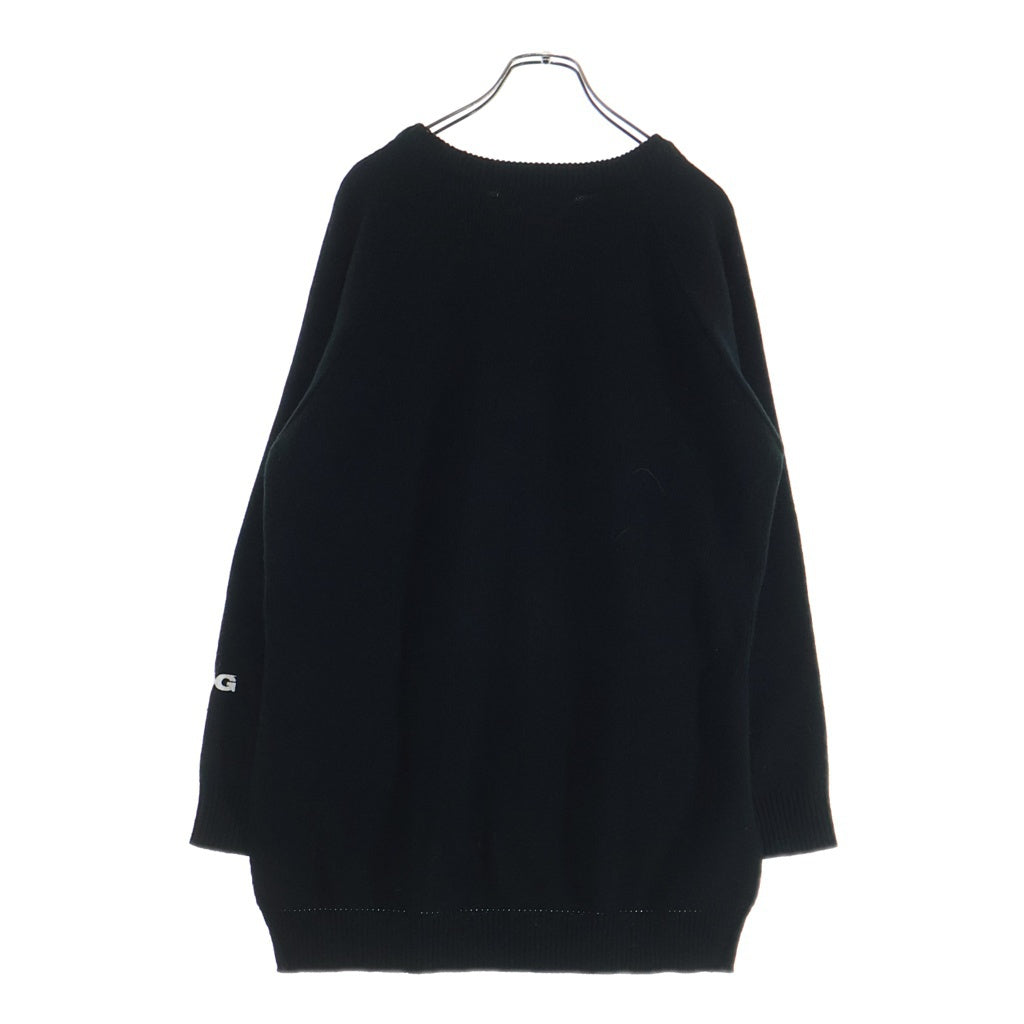 COMME des GARCONS CDG(コムデギャルソン シーディージー) × LOCHAVEN of Scotland ロックエーベン SIDE SLIT KNIT SWEATER サイドスリット ニットセーター ブラック SZ-N005