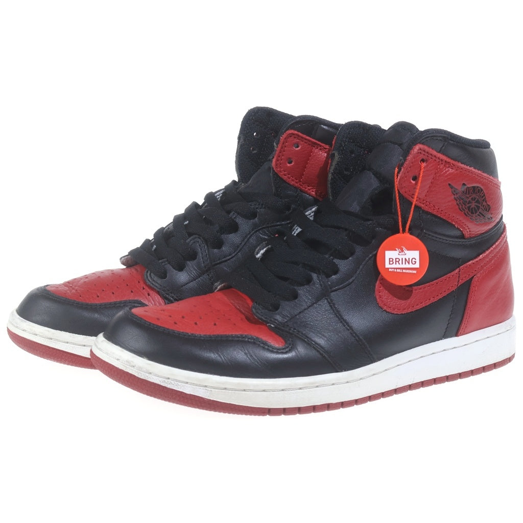 NIKE(ナイキ) AIR JORDAN 1 RETRO HIGH OG BANNED BRED エアジョーダン1ブレッド ハイカットスニーカー レッド/ブラック US8/26.0cm 555088-001