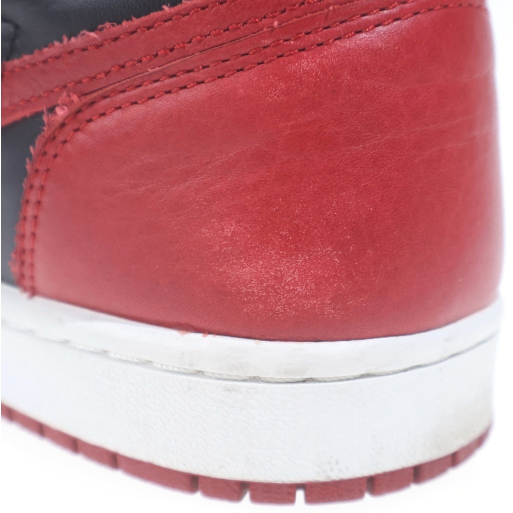 NIKE(ナイキ) AIR JORDAN 1 RETRO HIGH OG BANNED BRED エアジョーダン1ブレッド ハイカットスニーカー レッド/ブラック US8/26.0cm 555088-001
