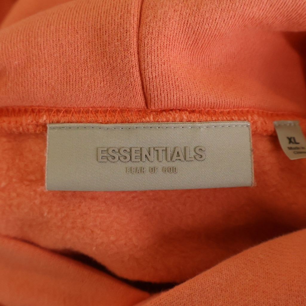 FEAR OF GOD ESSENTIALS(フィアオブゴッド エッセンシャルズ) Felt Logo Pull Over Hoodie フェルトロゴプルオーバーフーディー フーデットスウェットパーカー オレンジ