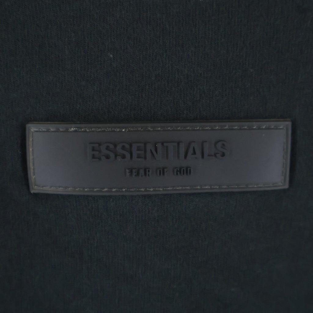FEAR OF GOD ESSENTIALS(フィアオブゴッド エッセンシャルズ) Felt Logo Mockneck L/S T-Shirts フェルトロゴモックネックロングスリーブTシャツ モックネック長袖Tシャツ ブラック