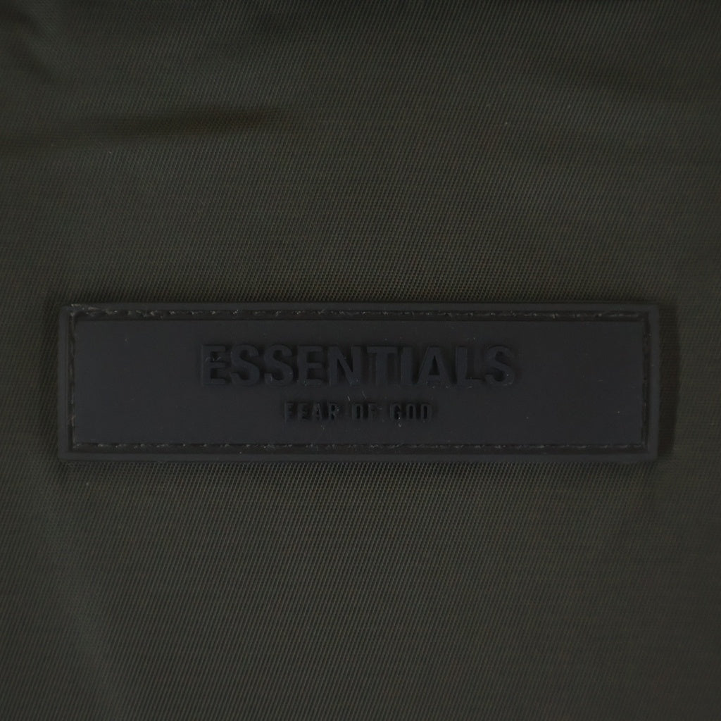 FEAR OF GOD ESSENTIALS(フィアオブゴッド エッセンシャルズ) 1977 Felt Logo Nylon S/S Shirts フェルトロゴナイロンショートスリーブシャツ ボタンダウン半袖シャツ カーキ
