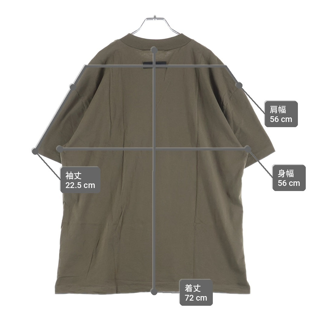 FEAR OF GOD ESSENTIALS(フィアオブゴッド エッセンシャルズ) Felt Logo S/S T-Shirts フェルトロゴショートスリーブTシャツ クルーネック半袖Tシャツ ベージュ