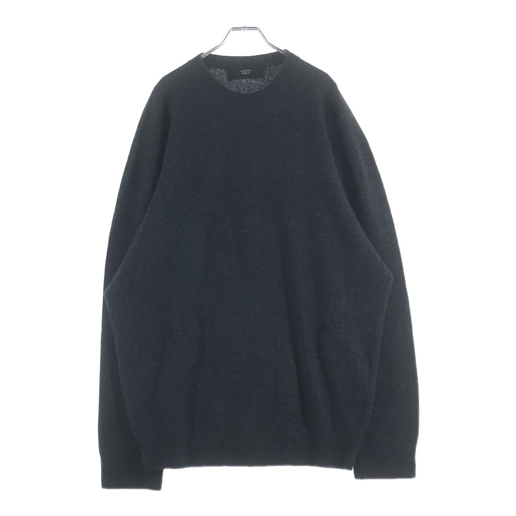 NO BRAND(ノーブランド) PHOEBE PHILO フィービーファイロ Crewneck Wool Cashmere Knit Sweater クルーネックウールカシミヤニットセーター レディース BK30 YW4527 906CH チャコール